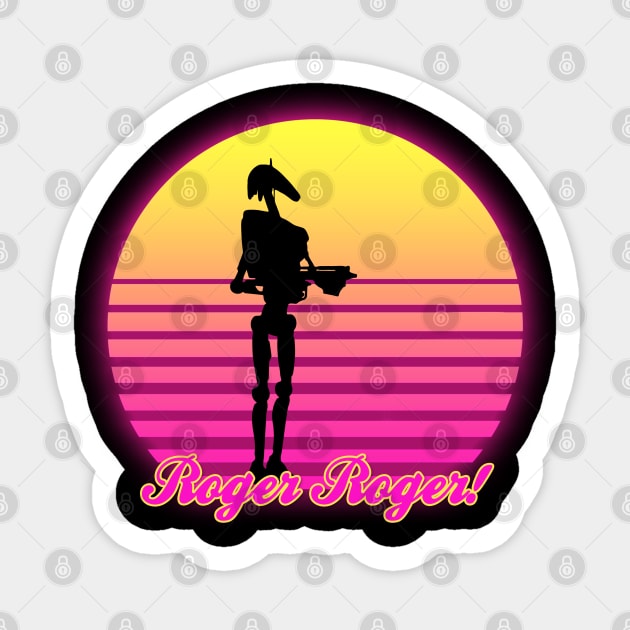 Retro Roger! Sticker by Rickster07